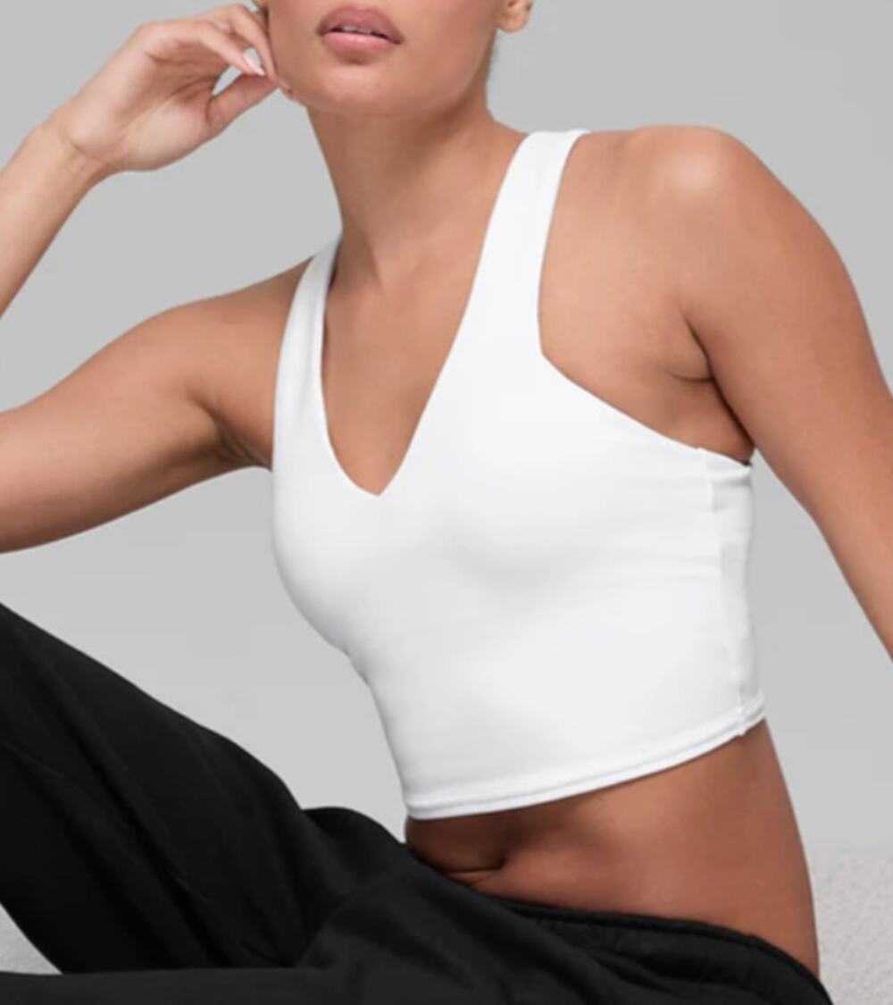 Alo Airbrush Real Bra Tank Top White Small